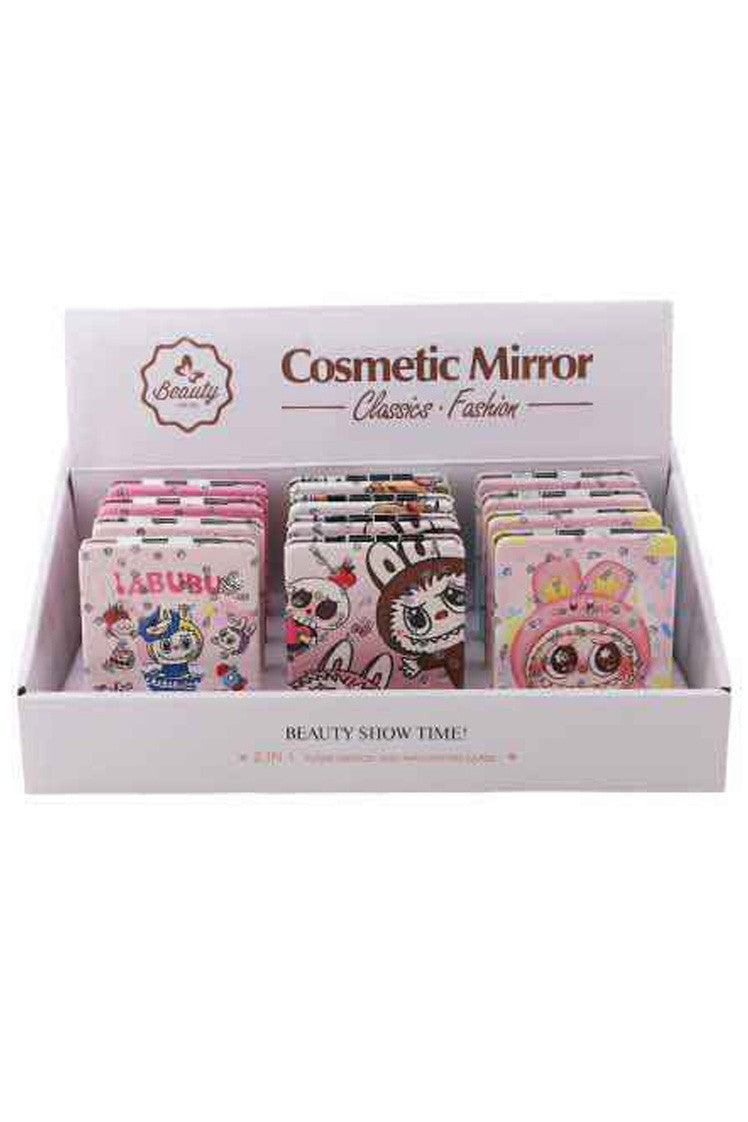 Glittered Labubu Mini Cosmetic Folding Mirror