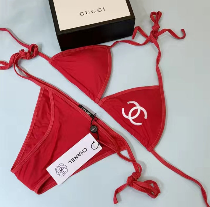 Chanel Two Piece Swimsuit Set
