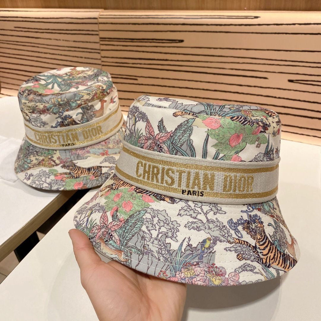 Christian Dior D-Bobby Women's Bucket Hat Print Tiger