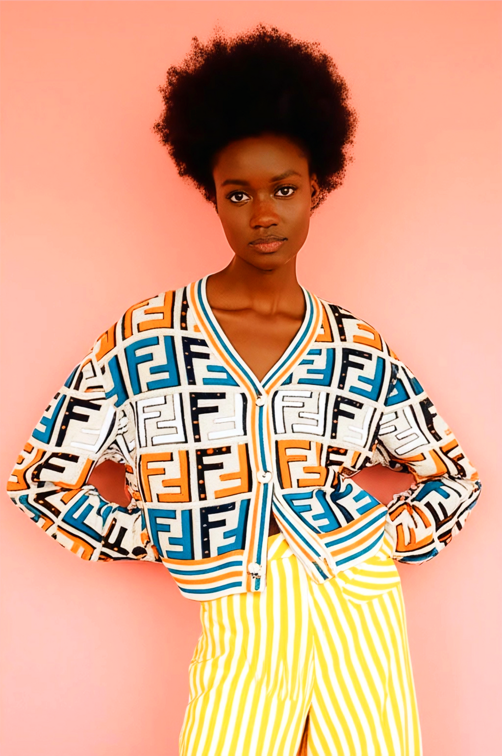 FENDI
FF-jacquard cardigan